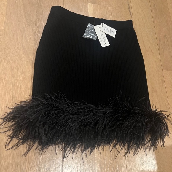 Milly Black Feather Skirt - Picture 3 of 4